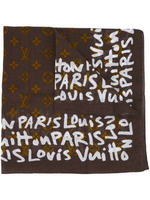 Копринен шал с принт Louis Vuitton