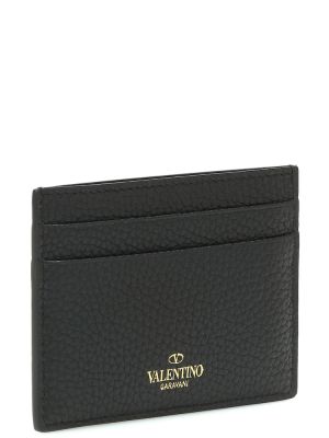 Portefeuille en cuir à imprimé Valentino Garavani noir
