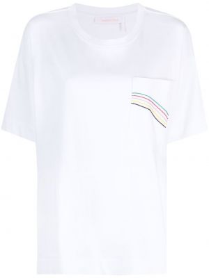 Camiseta a rayas See By Chloé blanco