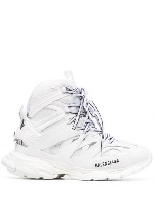 Sneakers με κορδόνια με σχέδιο με δαντέλα Balenciaga λευκό