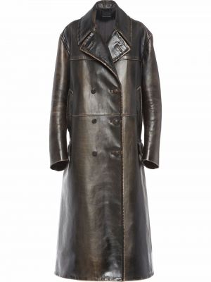 Kožený kabát Prada