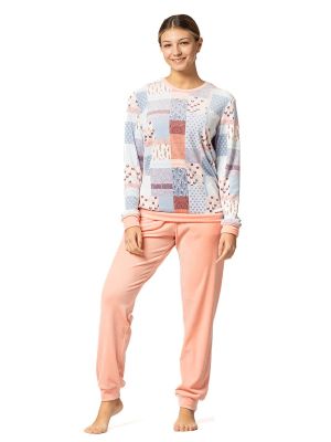 Pijama de terciopelo‏‏‎ con estampado Señoretta