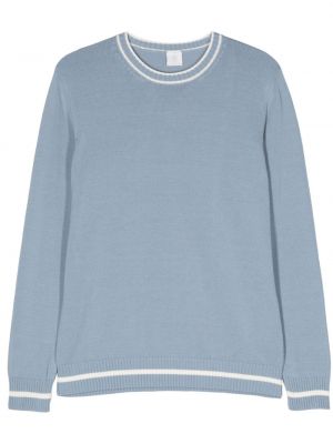 Памучен пуловер Eleventy синьо