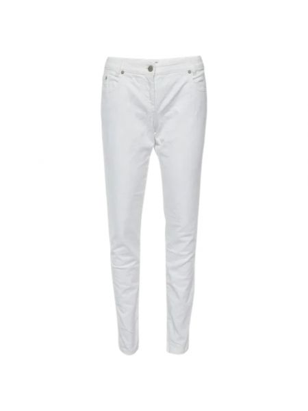 Białe jeansy bawełniane Dior Vintage