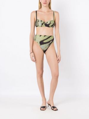Bikini à imprimé camouflage Lenny Niemeyer vert