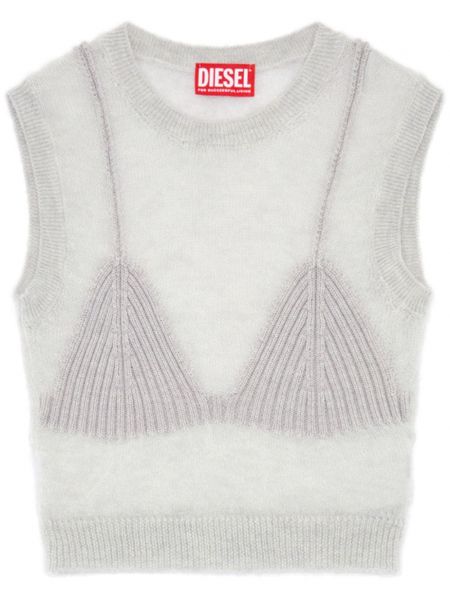 Strick crop top Diesel grau