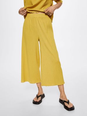 Culotte hlače Mango žuta