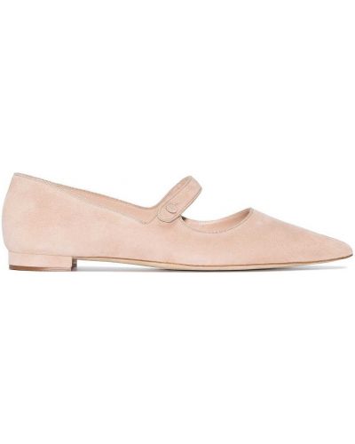 Semsket skinn ballerinasko Manolo Blahnik