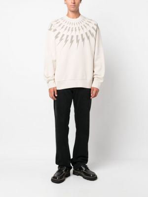 Sweatshirt aus baumwoll mit print Neil Barrett weiß
