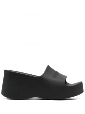 Sandale cu platformă cu pană chunky Balenciaga negru