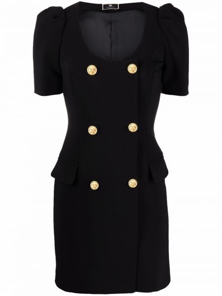 Mini vestido ajustado con botones Elisabetta Franchi negro