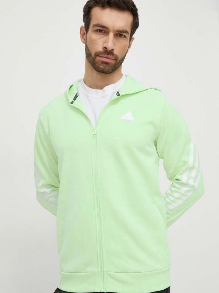 Bluza z kapturem z nadrukiem Adidas Sportswear zielona