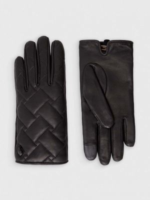 Шкіряні рукавички Kurt Geiger London чорні