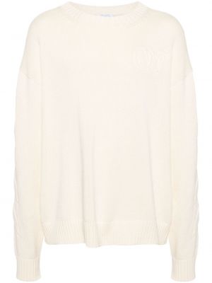 Svītrainas džemperis ar apaļu kakla izgriezumu Off-white