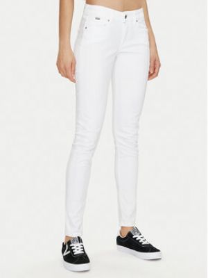 Skinny džíny Pepe Jeans bílé