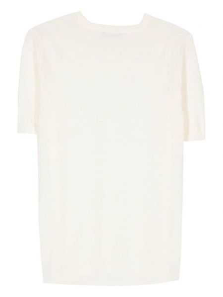 T-shirt en tricot Roberto Collina blanc