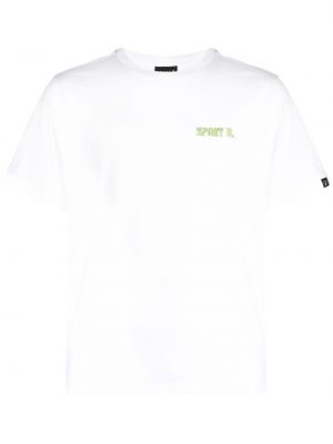 Sportska majica s printom s okruglim izrezom Sport B. By Agnès B. bijela