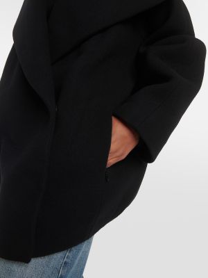 Vlnený krátký kabát Alaã¯a čierna
