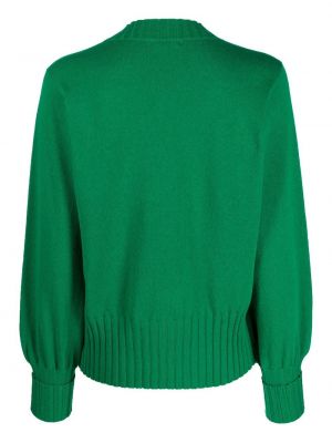 Kašmyro megztinis apvaliu kaklu Malo žalia