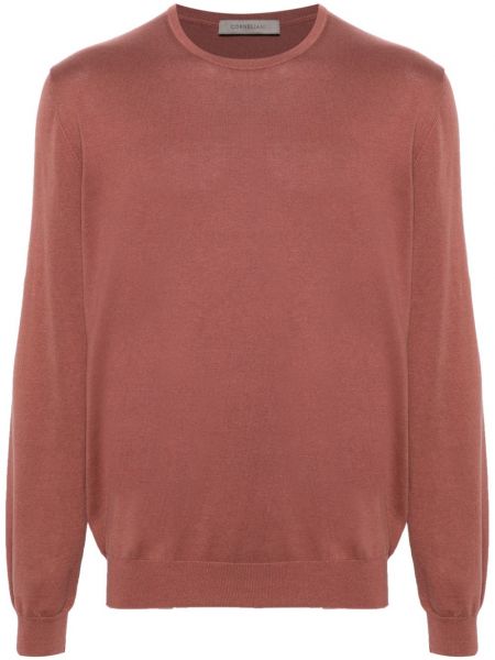 Памучен пуловер Corneliani червено