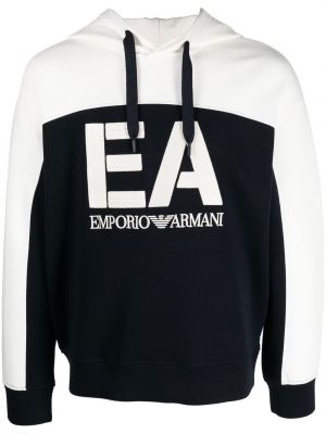 Brodert hettegenser Emporio Armani blå