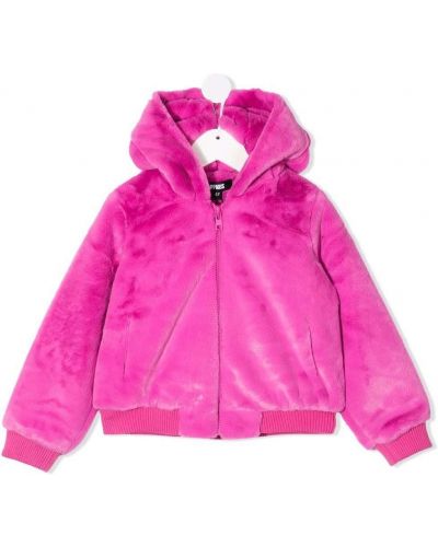 Hette lang jakke for jenter Apparis Kids rosa