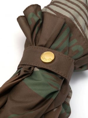 Maskáčový deštník s potiskem Moschino hnědý