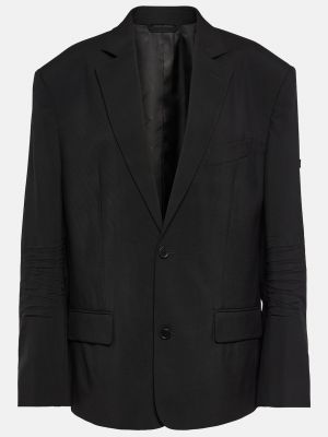 Шерстяной пиджак Balenciaga черный