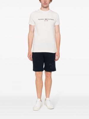 T-shirt aus baumwoll mit print Tommy Hilfiger weiß