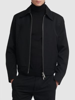 Volnena jakna Dsquared2 črna