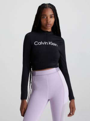 Top con cremallera Calvin Klein negro