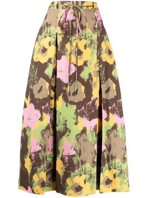 Květinové sukně s potiskem Rejina Pyo hnědé
