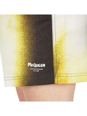 Pantalones cortos con estampado abstracto Alexander Mcqueen amarillo