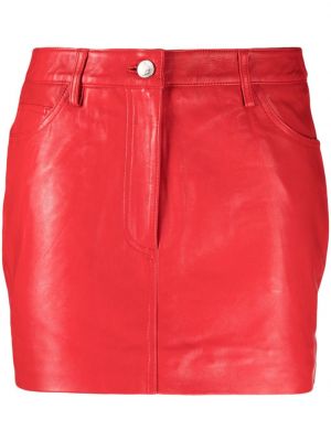 Kožená sukňa Remain červená
