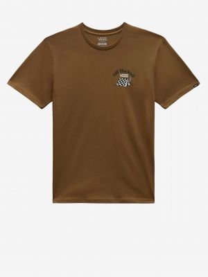 Raštuotas polo marškinėliai Vans ruda