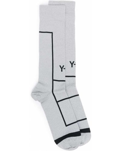 Calcetines con estampado Y-3 gris