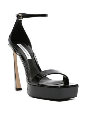 Sandály na platformě s hranatými špičkami Victoria Beckham černé