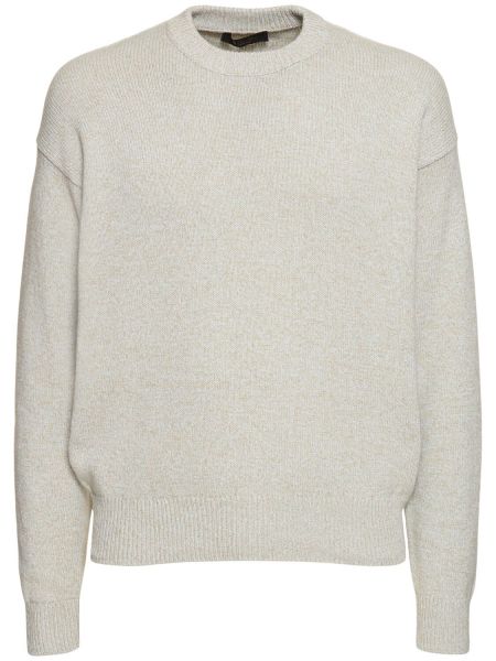 Suéter de cachemir de algodón Loro Piana beige