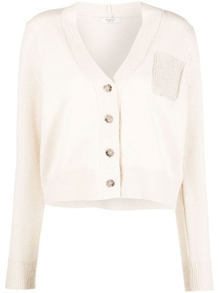 Strikke strikkegenser med knapper med button down-krage Peserico