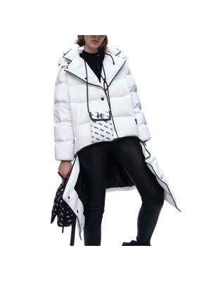 Pikowany płaszcz Karl Lagerfeld, biały