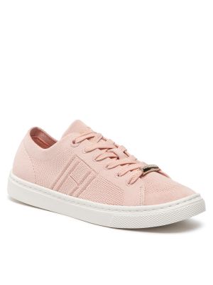 Πλεκτά sneakers Tommy Hilfiger ροζ