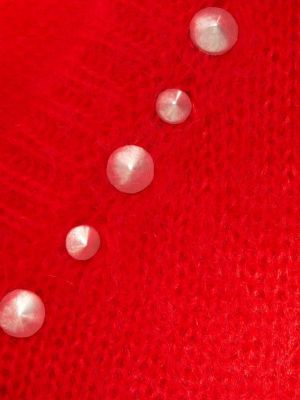 Moherinis megztinis su spygliais Gucci raudona