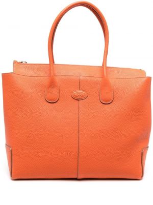 Lær shoppingbag Tod's oransje