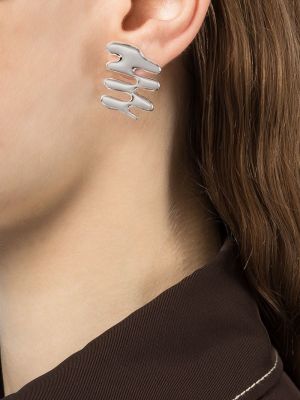 Boucles d'oreilles à boucle Bar Jewellery argenté