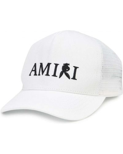 Gorra con bordado Amiri blanco
