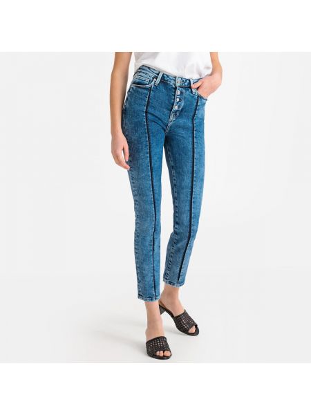 Зауженные джинсы с завышенной талией скинни Pepe Jeans, синие