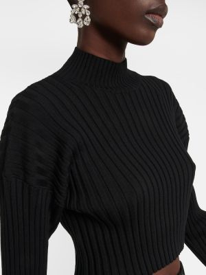Вълнен пуловер Wolford черно