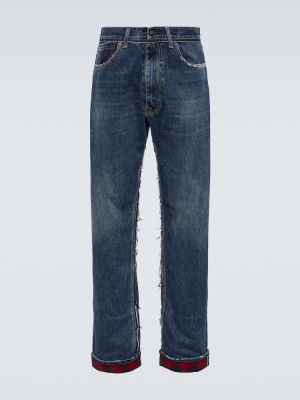 Distressed straight jeans Maison Margiela blau