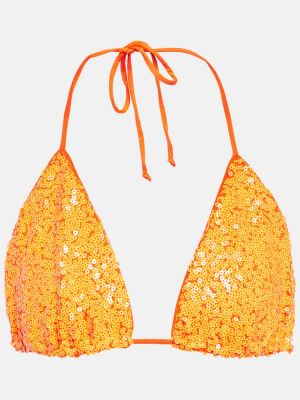 Bikini cu paiete Norma Kamali portocaliu