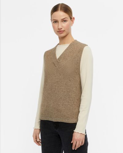 Pikčasti pulover .object rjava